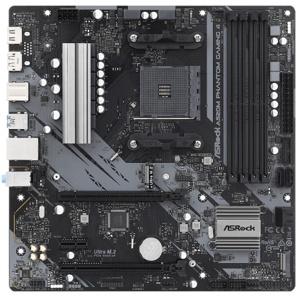 ASROCK MB Desktop A520M Phantom Gaming 4, AM4, 4x DDR4, 2x PCIe 3.0 x16, 1x PCIe 3.0 x1, 1x Ultra M.2, 4x SATA 3, 1x DVI, 1x HDMI, 6x SUB 3.2, 6x USB 2.0, 1x GLAN, 1x PS2, mATX, retail