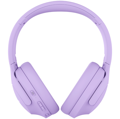 CANYON OnRiff 10, Canyon Bluetooth headset,with microphone,with Active Noise Cancellation function, BT V5.3 AC7006, battery 300mAh, Type-C charging plug, PU material, size:175*200*84mm, charging cable 80cm and audio cable 150cm, Purple, weight:253g